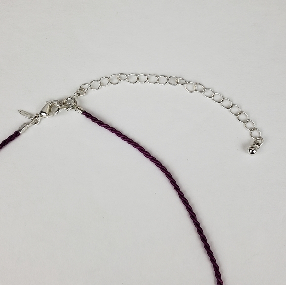 SAQ Handmade Glass Bead Heart Necklace Satin Cord Lanyard Valentine's Day - Picture 7 of 10